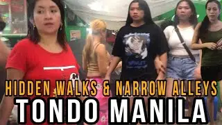 A GLIMPSE INTO THE DISTRICT NARROW ALLEYS IN TONDO MANILA PHILIPPINES | WALK TOUR | [4K]
