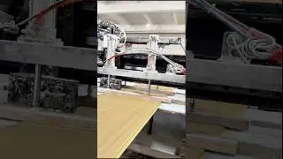The production process of wood plastic wallboard #machine #technology #shorts