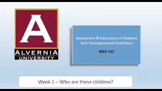 MED 542  Week 1 Introduction
