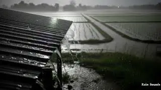 Rain sounds from small house at farmer's field on Rainy Season , Deep Sleep 😴