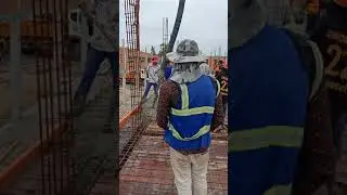 Casting concrete for beam and slab 1st floor
