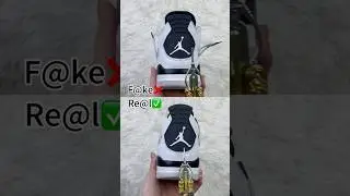 Оригинальные и поддельные кроссовки Jordan 4 в черном цвете 