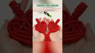Macrame Heart Tutorial, Macrame Gift Love #shorts #heart #love #keychain #macrame #valentinegift