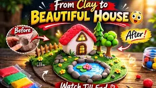Creative art and Craft making || Amazing DIY Clay art house