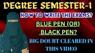 BLUE PEN 🆚️ BLACK PEN? How to write degree Semester-1 Exams? Big doubt clarified 💯✅️