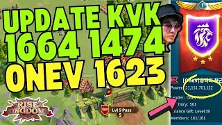 LIVE UPDATE KVK HELL 1664 1474 1262 1967 vs OneV 1623 2065 1235 | WAR RISE OF KINGDOMS ROK INDONESIA
