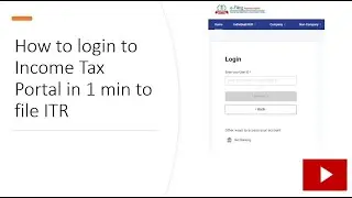 How to login to Income Tax Portal to file ITR 2023 | ITR file krne ke liye kaise login kre 1 min m
