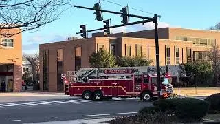 Fairfax city fire tower ladder 403 returning 