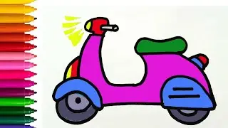 how to draw scooter    how to draw scooter in easy way
