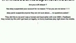 ebay account suspension UK ebay suspended account help