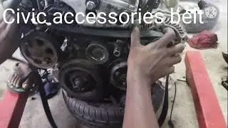 HONDA CIVIC 2006-2009/8th Generation accessories belt replacement and diagram
