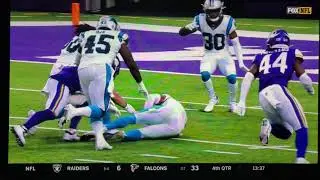 Chad Beebe #12 missed punt return catch turnover Vikings/Panthers