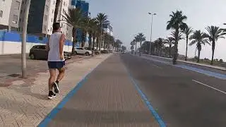 Running along the La Manga strip