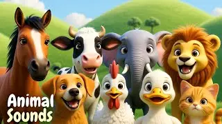 Animal Sounds Song | Cow Lion Elephant Sounds | Rhythmic Rhymes For Kids