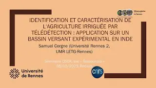 Identification et caractérisation de l'agriculture irriguée par télédétection