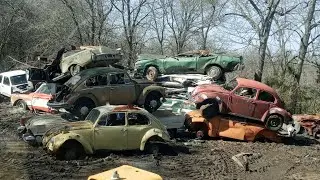 Got some Bugs to Squish...Vintage Volkswagen Beetles get Crushed