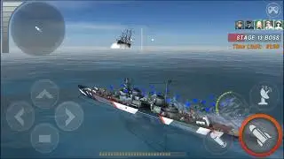Warship Battle: O'Class Tooth Battleship In Normal Mode Boss Attack 1-17. (No cheats used)