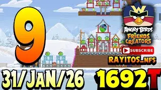 Angry Birds Friends Level 9 Tournament 1692 Highscore POWER-UP walkthrough