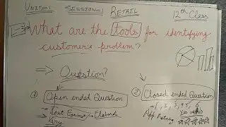 12th class, Lecture-3, what are the tools for identifying customer&rsquo;s problems ?