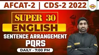 CDS 2 2022 English Classes | AFCAT 2 2022 English | Sentence Arrangement | English by Nitin Sir
