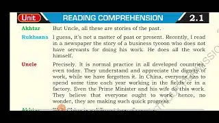 English Class 10||Dignity of work part II||English lesson dignity of work||English book Sindh text