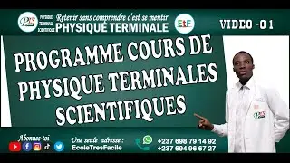 Physique Terminale #1 : Programme du cours de physique terminale scientifique
