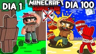 Sobreviví 100 DÍAS SIN SER DETECTADO en Minecraft HARDCORE!🚫👀