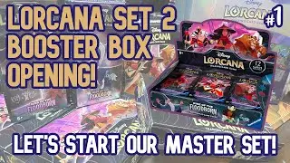 Disney Lorcana Booster Box Opening! Rise of the Floodborn! Let's Start Our Master Set!