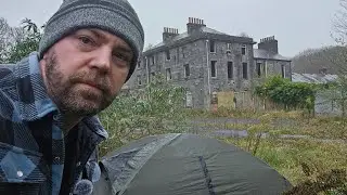 Unsafe Stealth camp by an old military building, UK.