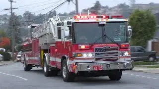 *FIRE* Alameda County Fire Dept. Battalion 2, Engine 25 & Truck 25 Responding