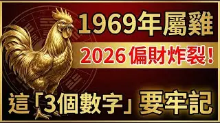 1969年屬雞人：老天終於開眼了！2026年偏財運爆發，這「3個數字」與你有緣，抓住了就是後半輩子的財富自由！#1969年屬雞 #屬雞2026運勢 #2026生肖雞運勢 #1969年生肖雞 #數字能量