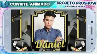 CONVITE ANIMADO FORMATURA ADULTO (MOD. 5) PARA EDITAR #proshowproducer #formatura