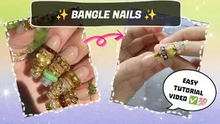 HOW TO CREATE VIRAL BANGLE NAILS EASILY AT HOME ✅ 💯
