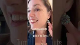 Wear It Wednesday&hellip;..Turquoise Donut Earrings and Night at the Opera Bracelet #beading