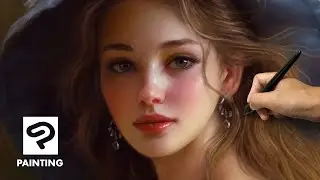 Painting Beautiful Digital Portrait with Clip Studio Paint 2 - Timelapse / Speed Painting Tutorial