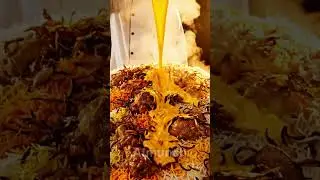 The Golden Mountain of Biryani Overflowing with Flavor 🌾🍗 #AIMunch #AIFood #ASMRFood #AImukbang