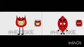 My Sprunki OC Firey And Leafy Bfdi Comparison