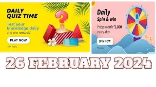 Funzone Amazon All Quiz Answers Today |26 February 2024 | @dailyquiztime #amazonfunzon