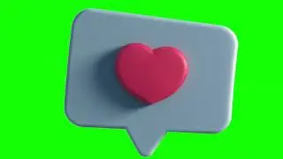 heart 3D icon | Green Screen | No Copyright | Stock Footage, Motion Graphics | 4K Stickers