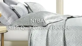 NTBAY Satin Quilt Coverlet Bed Set