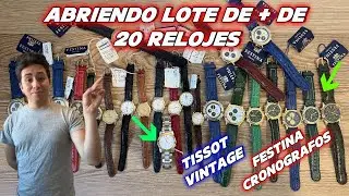 ABRIENDO CAJA DE RELOJES VINTAGE  FESTINA Y TISSOT DE UN ANTIGUO STOCK DE RELOJERIA