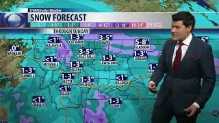 Snow moves in Saturday night and we stay cold through the weekend