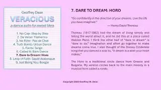 7. Dare to Dream: Horo, from Veracious Dance Suite for piano by Geoffrey W. Dean