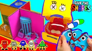 💊SAVE THE SHAPE SURVIVE GAME BOARD BOX  -TO GIVE SALLY SQUARE MEDICINE