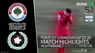 Match Highlights - Institute Vs Dundela - 13th January 2026