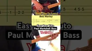 Bob Marley Could You be loved Easy Bass tutorial