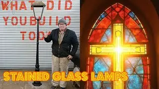 Building a custom stained glass outdoor pole lamp 