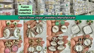 Best Imitation Jewellery Manufacturer in Johari Bazar Jaipur | Morden Fusion Earrings Collection