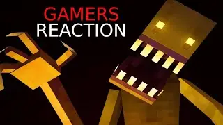 Gamers Reaction to the Cave Dweller in Minecraft!