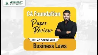JAN 26 Paper Review | Business Laws | CA Anshul Jain